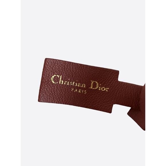 Dior Taupe & Rust Reversible Gold Buckle Belt - Picture 6 of 7